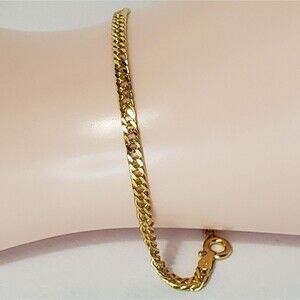 Cuban Link chain link bracelet over 925 silver NWOT